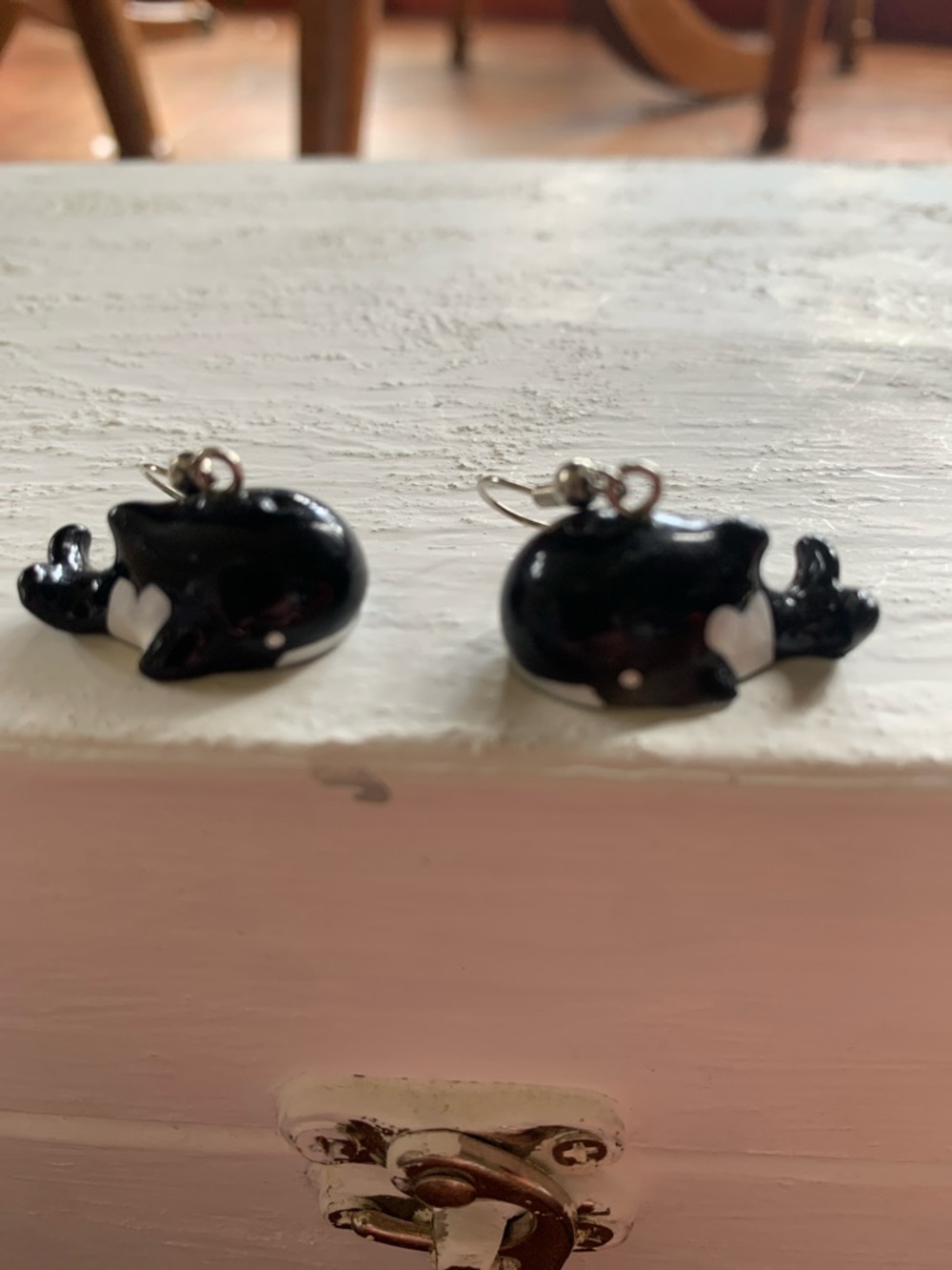 Orca Killer Whale Dangle Earrings